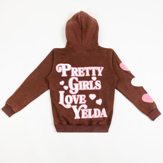 Pretty Girls Love Yelda Brown Hoodie