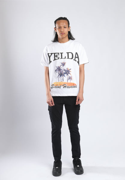 Yelda White Saint Havana Tee