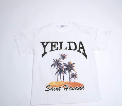 Yelda White Saint Havana Tee